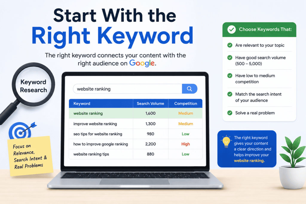 SEO keyword research for improving website ranking